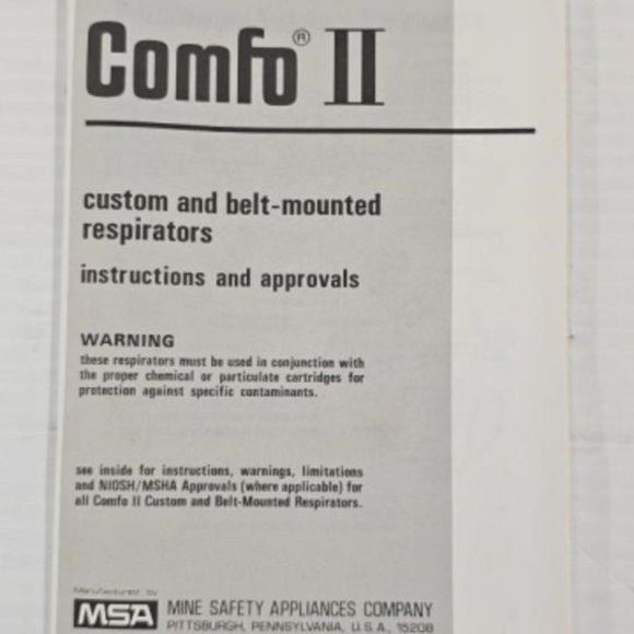 BNA - 2X Lot NEW Comfo II Respirator Face Mask 460968 Facepiece - Picture 4 of 4